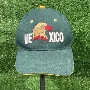 Vintage Sams Cap Mexico Spell Out Hawk Adjustable Wool Blend Bird Baseball Hat